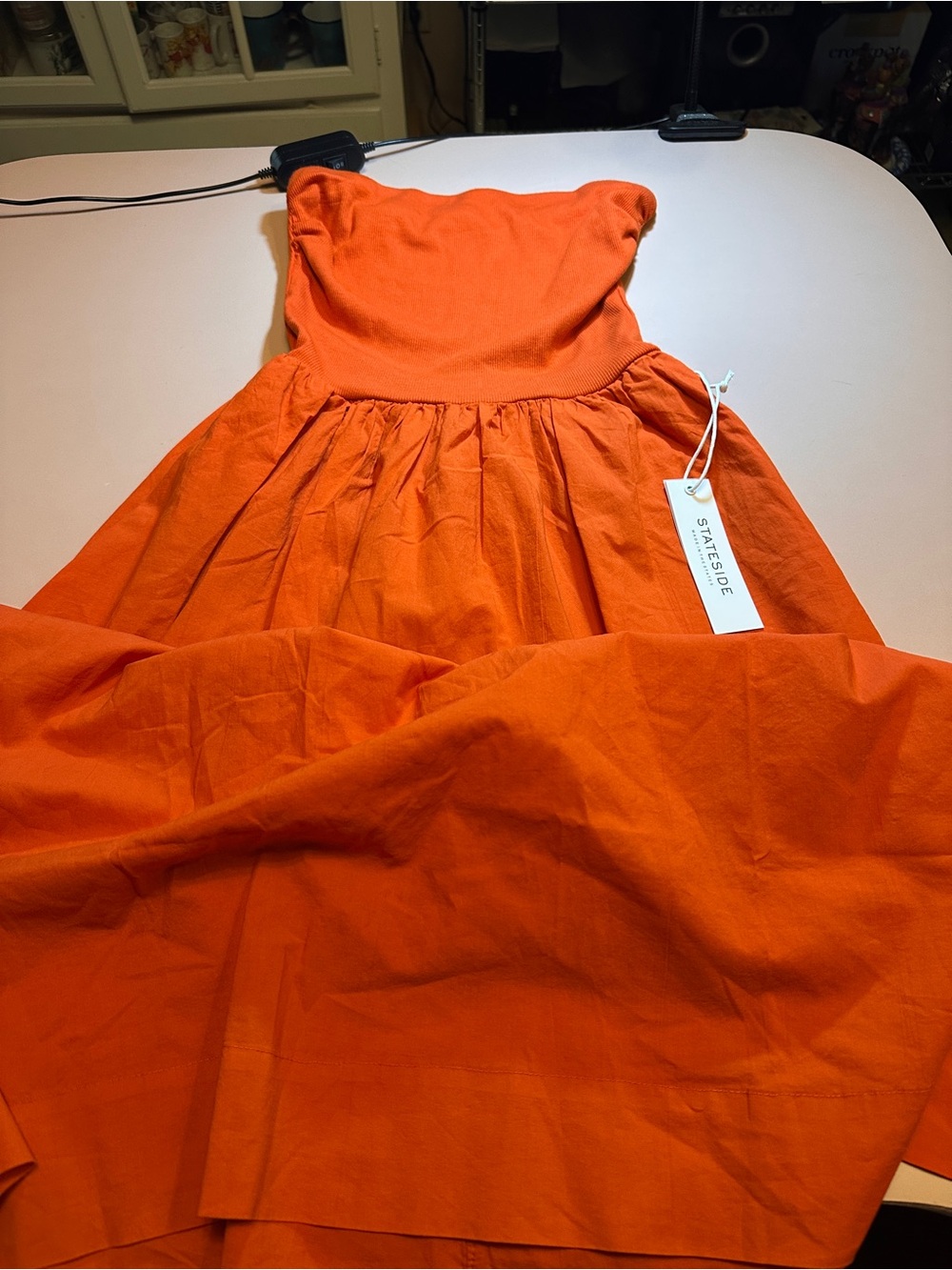 NWT Stateside Orange Strapless Dress